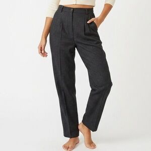 70’s Vintage Woolmark Virgin Wool MISTER LEONARD Eaton Pleated Trouser Grey Pant